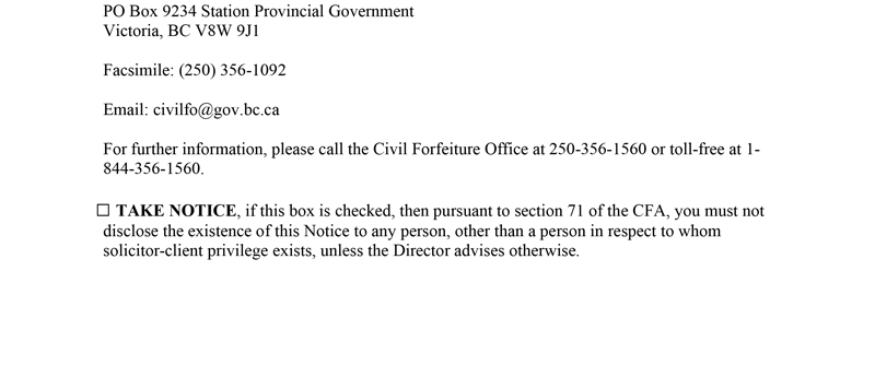 Notice to Produce Information – Financial Institution Page 2