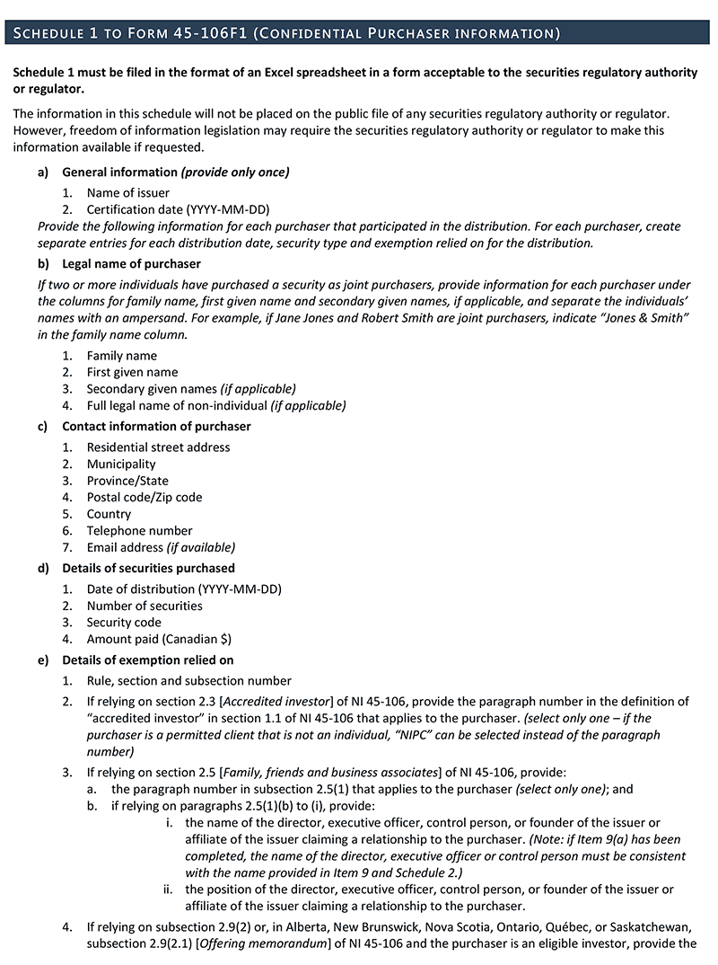 Form 45-106F1, page 12
