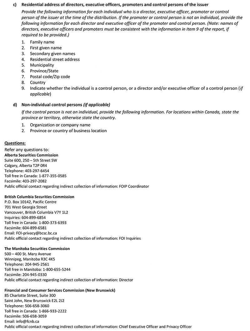 Form 45-106F1, page 14