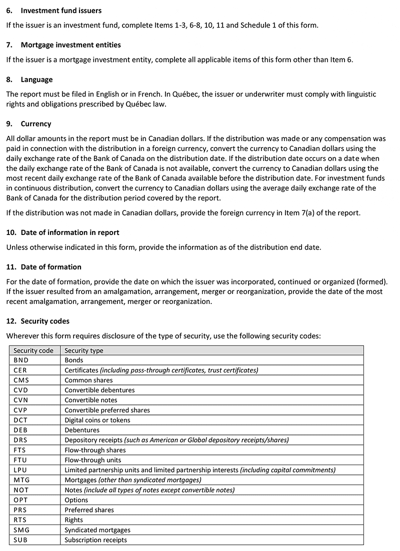 Form 45-106F1, page 2