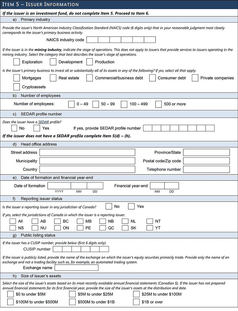 Form 45-106F1, page 5