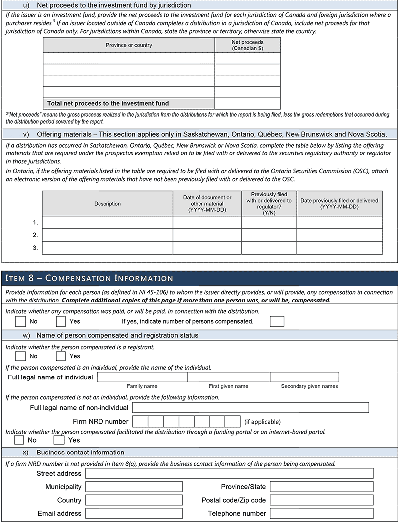 Form 45-106F1, page 8