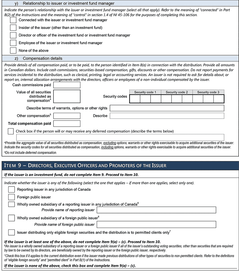 Form 45-106F1, page 9