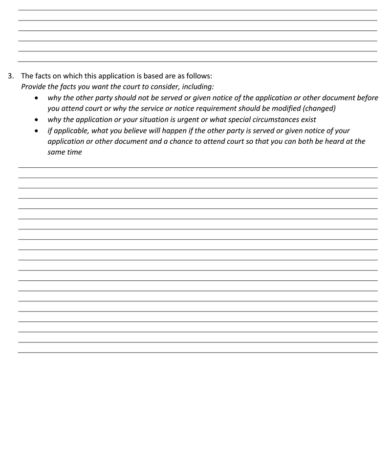 Application for Case Management Order Without Notice or Attendance page 4
