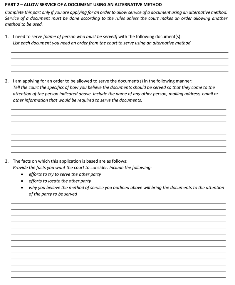 Application for Case Management Order Without Notice or Attendance page 5